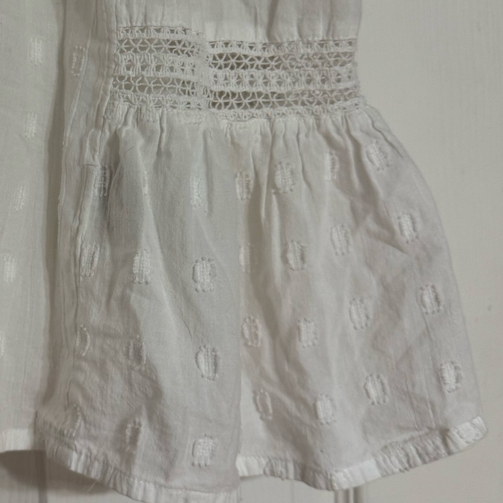 Charlie Paige White V-Neck Peasant Blouse 100% Cotton Lady Woman Size XL - Picture 5 of 11